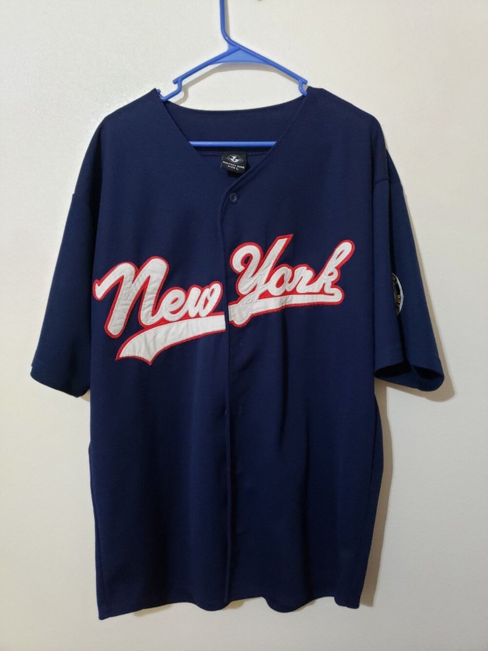 Match One Baseball League navy, New York Jersey, size L
